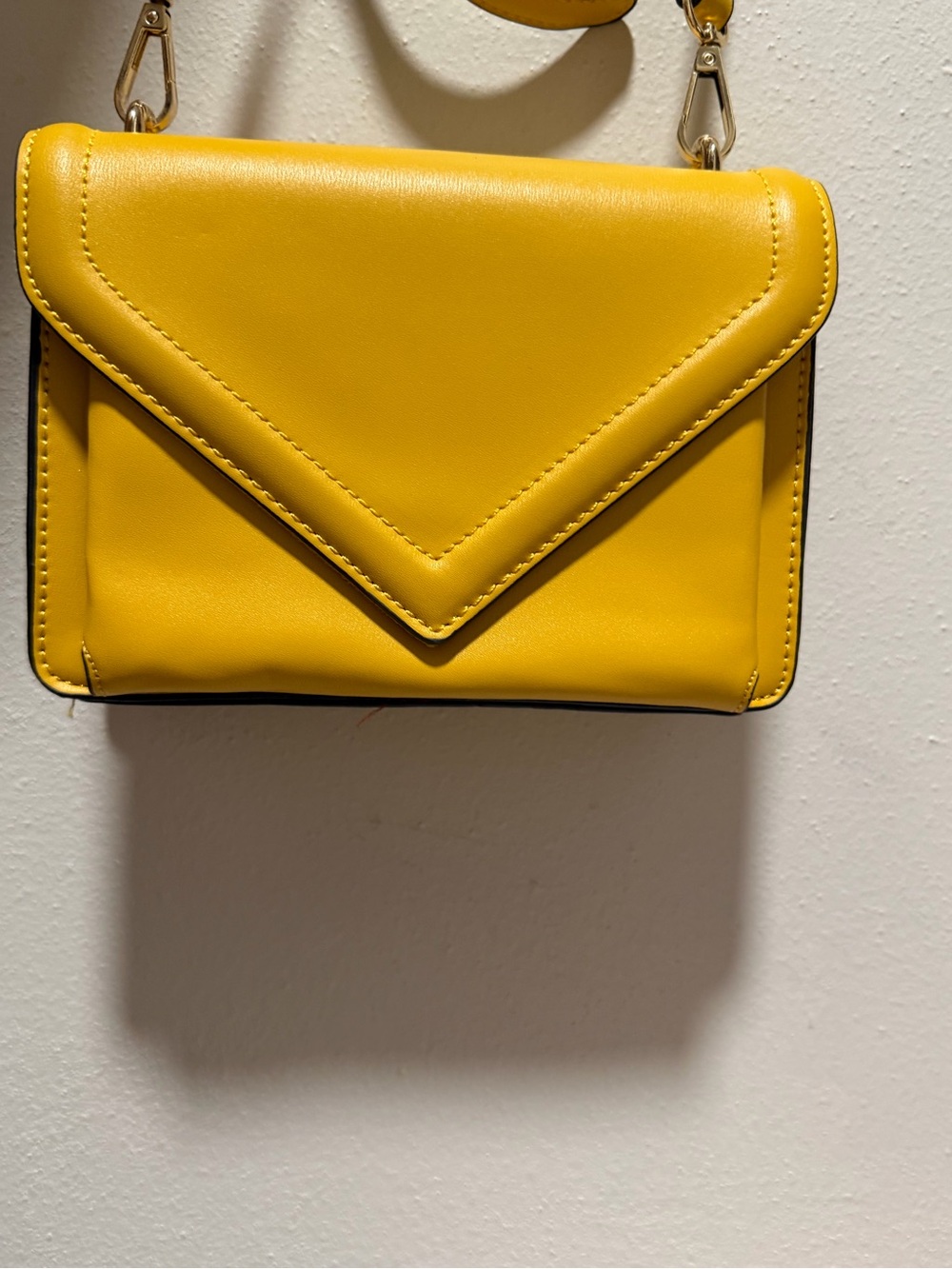 Yellow Envelope Crossbody Bag - Women